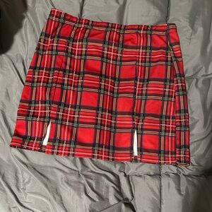 SHEIN Plaid Mini Skirt (size XL) NWOT